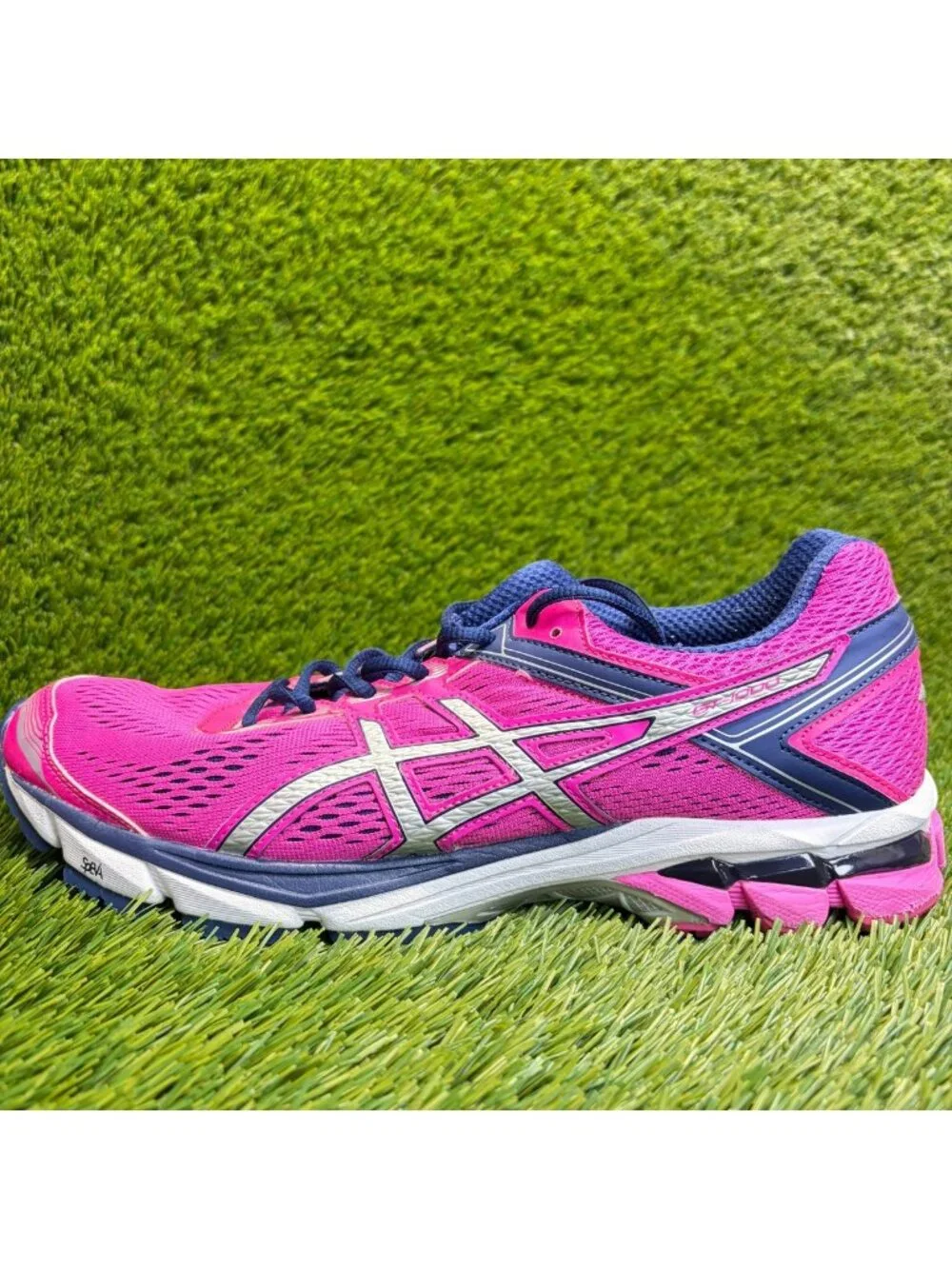 Asics GT-1000 4 Womens Size 11 Pink Blue Silver Athletic Running Shoes Sneakers